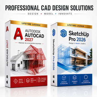 compare product AutoCAD 2027 & SketchUp Pro 2026 Design Pack  | Lifetime Access | Instant Download